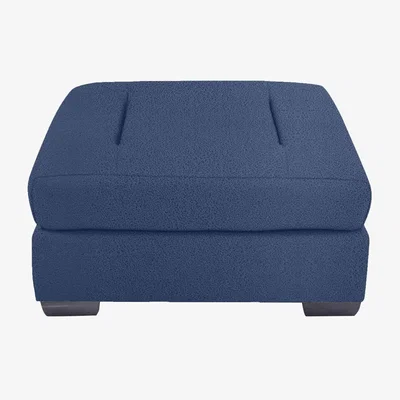 Furniture Village Xavier Fabric Stool - Blue