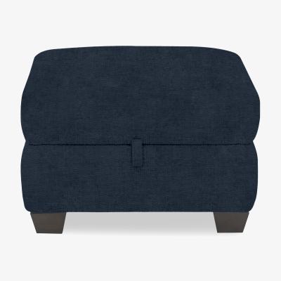 Furniture Village Hetty Fabric Storage Footstool - R304 Navy Blue