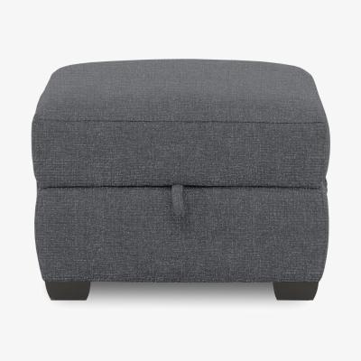 Furniture Village Brescia Fabric Storage Footstool - Gun Metal