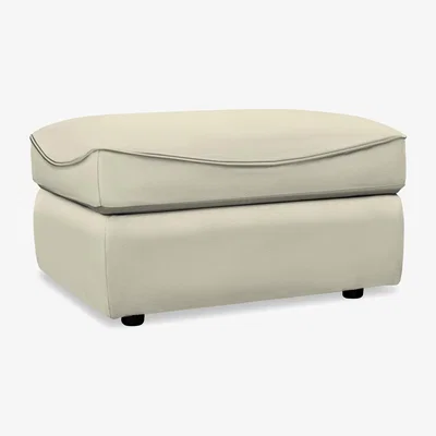 Furniture Village G Plan - Amesbury Leather Storage Footstool - Oxford Putty