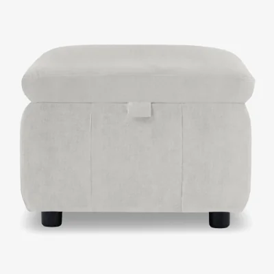 Furniture Village Dolomite Fabric Storage Footstool - Manhattan Stone