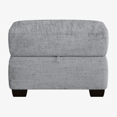 Furniture Village World of Leather - Hollywood Fabric Storage Footstool - Dove Grey