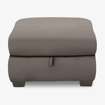 Furniture Village Nixon Leather Storage Footstool - Elephant