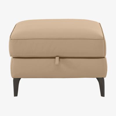 Furniture Village Homestage Leather Storage Footstool - Nude