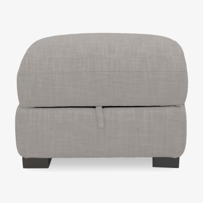 Furniture Village Nova Fabric Storage Footstool - R452 Grey Mist