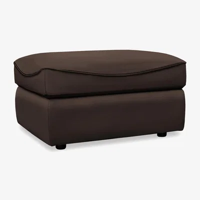 Furniture Village G Plan - Amesbury Leather Storage Footstool - Capri Chocolate