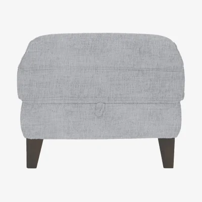 Furniture Village Brondby Fabric Storage Footstool - Dove Grey