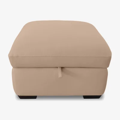 Furniture Village World of Leather - Restore Leather Storage Footstool - Nude