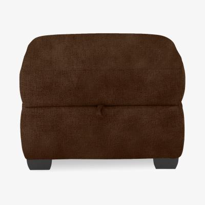 Furniture Village Springer Fabric Storage Footstool - R06 Caramel
