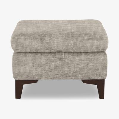Furniture Village Zoom Fabric Storage Footstool - Halifax Sand