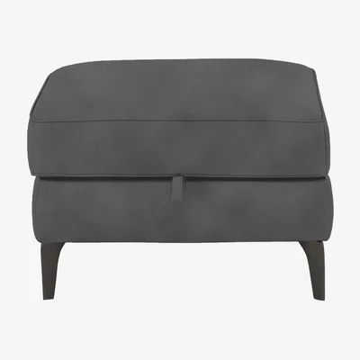 Furniture Village Homestage Fabric Storage Footstool - Graphite