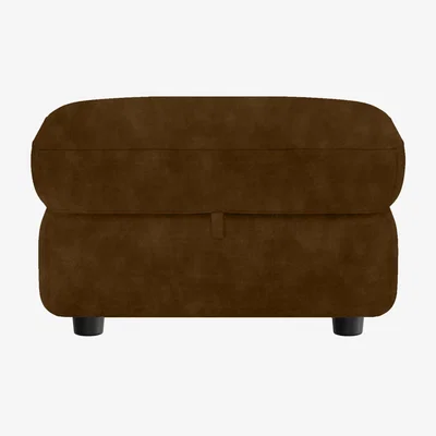 Furniture Village Medio Fabric Storage Footstool - Ginger Snap