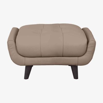 Furniture Village Rene Small Leather Footstool - Montana Barley