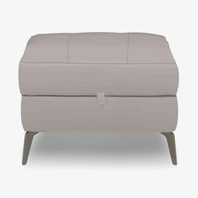 Furniture Village Lecce Leather Storage Footstool - Feather