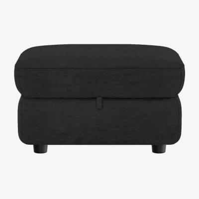 Furniture Village Medio Fabric Storage Footstool - Panther Grey