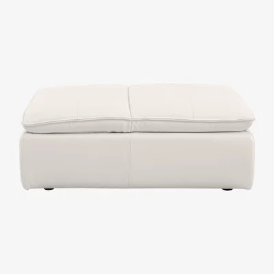 Furniture Village Starlight Express BV TO Leather Chair Footstool - BV Star White