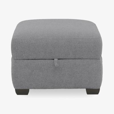 Furniture Village Compact Collection Titch Fabric Storage Footstool - R451 Pewter