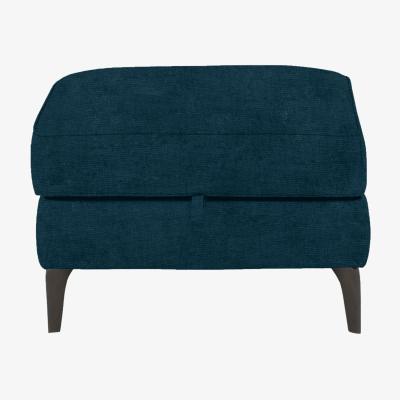 Furniture Village Homestage Fabric Storage Footstool - Sapphire