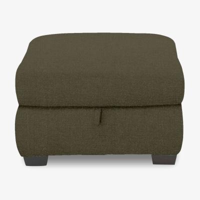 Furniture Village Nixon Fabric Storage Footstool - Grey Forest