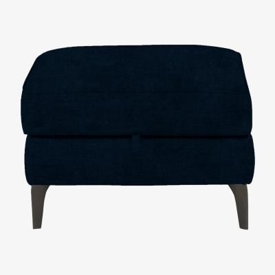Furniture Village Homestage Fabric Storage Footstool - R304 Navy Blue