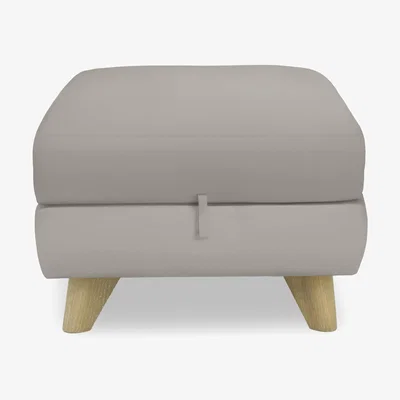 Furniture Village Malmo NC Leather Storage Footstool - Feather