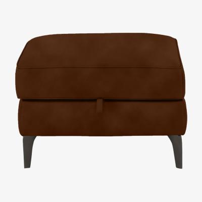 Furniture Village Homestage Fabric Storage Footstool - R06 Caramel