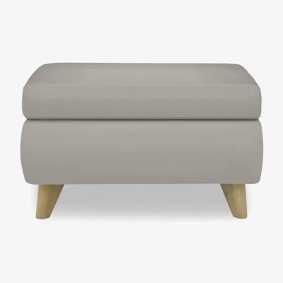 Furniture Village Malmo NC Leather Coffee Table Storage Footstool - Feather