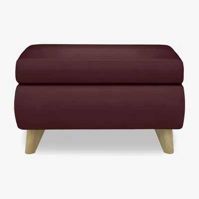 Furniture Village Malmo BV Leather Coffee Table Storage Footstool - BV Deep Red