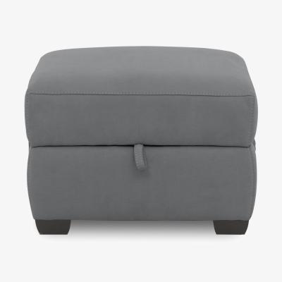 Furniture Village Brescia Fabric Storage Footstool - R20 Pewter