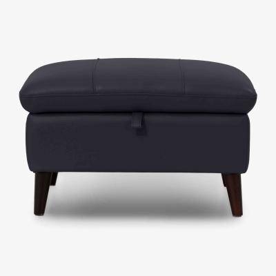 Furniture Village Winner Leather Storage Footstool - Lavender Grey
