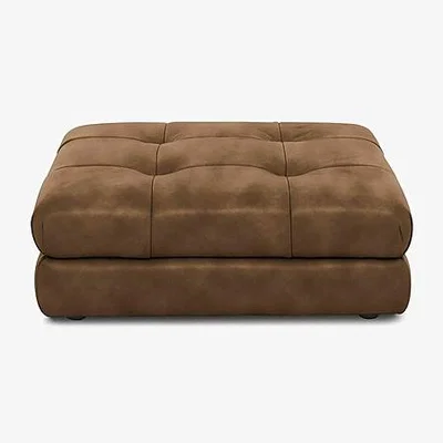 Furniture Village At The Helm - Cartier Leather Footstool