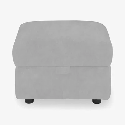 Furniture Village Panache Fabric Storage Footstool - Dexter Smoke