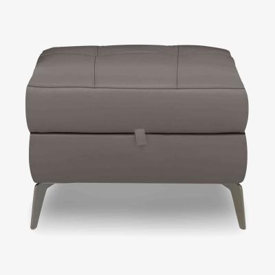 Furniture Village Lecce Leather Storage Footstool - NC Elephant