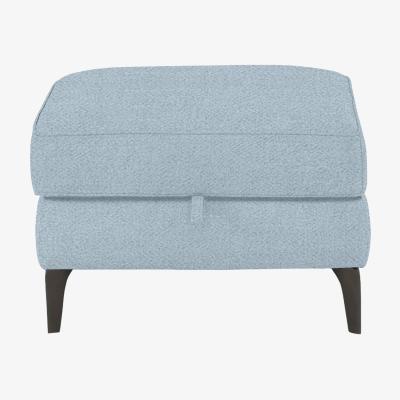 Furniture Village Homestage Fabric Storage Footstool - Baby Blue