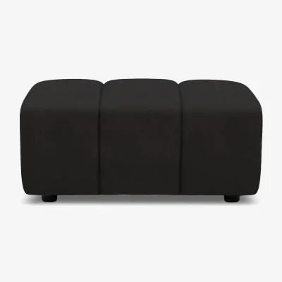 Furniture Village Rhianna Large Fabric Footstool - Manhattan Indigo