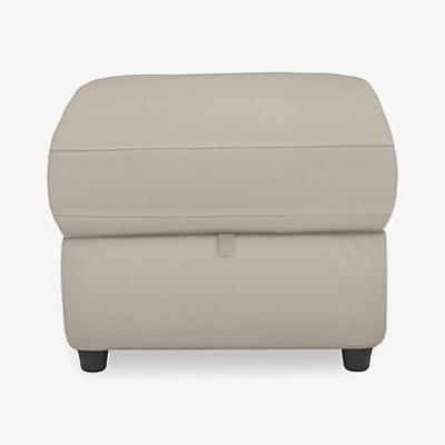 Furniture Village Dublin Leather Storage Footstool - Sand