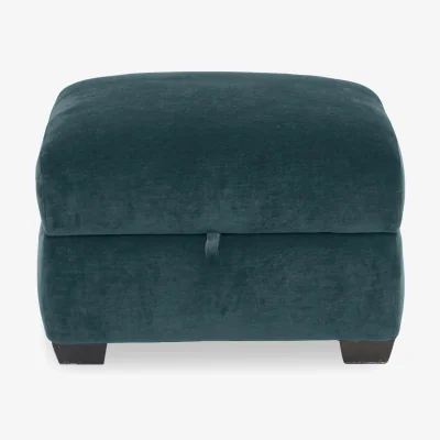 Furniture Village Flex Fabric Storage Footstool - Peacock