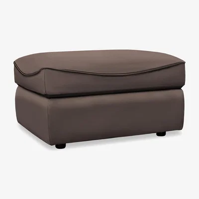 Furniture Village G Plan - Amesbury Leather Storage Footstool - Oxford Chocloate