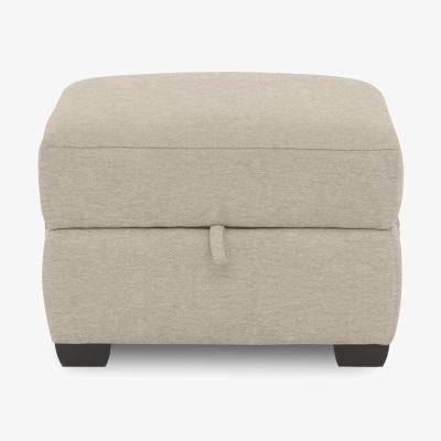 Furniture Village Brescia Fabric Storage Footstool - R28 Beige