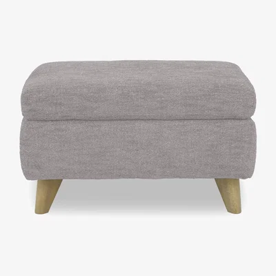 Furniture Village Malmo Fabric Coffee Table Storage Footstool - R27 Pewter
