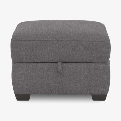 Furniture Village Brescia Fabric Storage Footstool - Iron