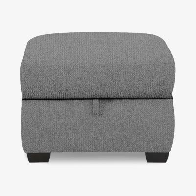 Furniture Village Comfort Story - Chill Fabric Storage Footstool - R451 Pewter
