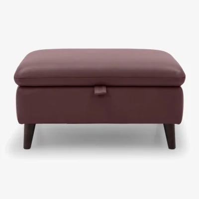 Furniture Village Chantilly Leather Storage Footstool