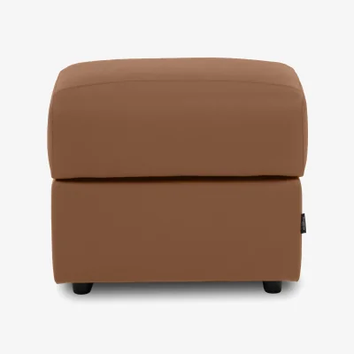 Furniture Village Nicoletti - Nicole Square Leather Storage Footstool - Botero Cuoio