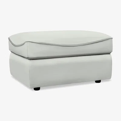 Furniture Village G Plan - Amesbury Leather Footstool - Oxford Chalk