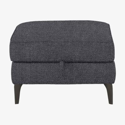 Furniture Village Homestage Fabric Storage Footstool - Gun Metal