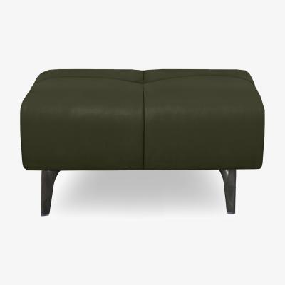 Furniture Village Sienna Leather Large Footstool - Oslo Pine