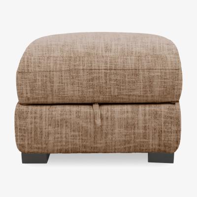 Furniture Village Nova Fabric Storage Footstool - Light Brown