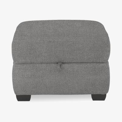 Furniture Village Springer Fabric Storage Footstool - Haze
