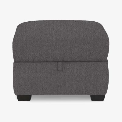 Furniture Village Comfort Story - Chill Fabric Storage Footstool - Iron Grey